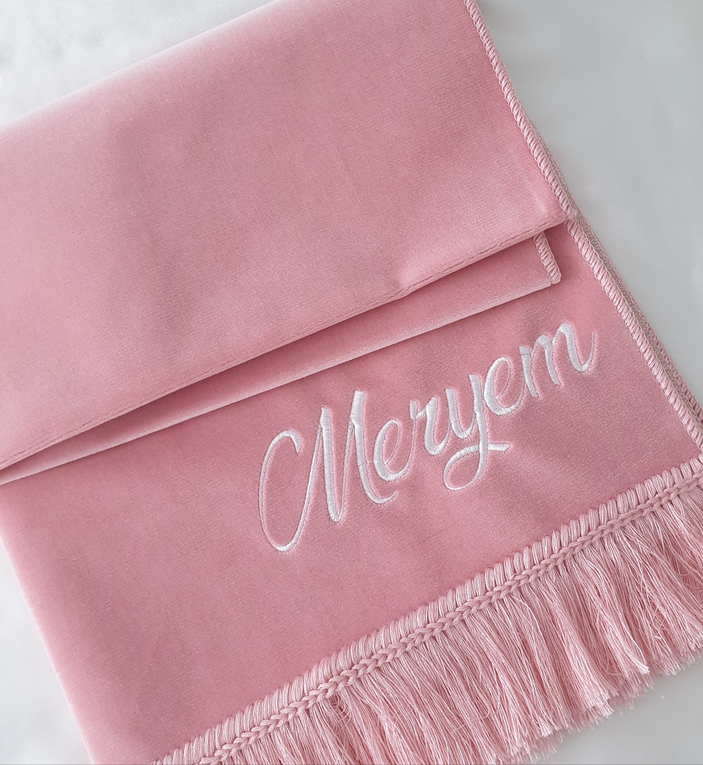 Tapis de prière personnalisé rose