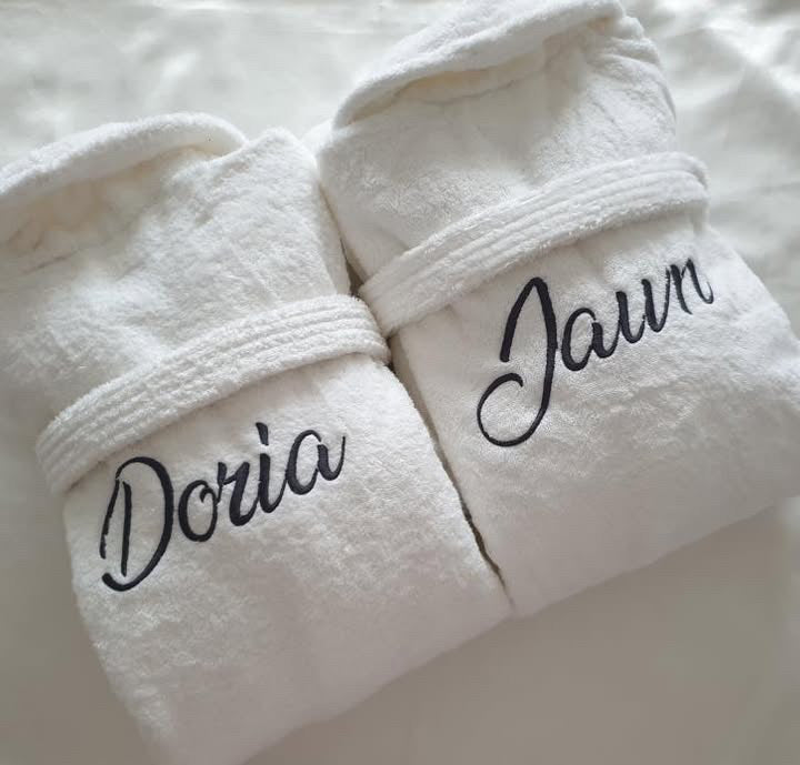 Peignoirs de bain personnalisés