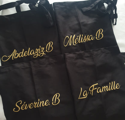 Tablier de cuisine personnalisé avec broderie – cadeau original pour passionné de cuisine ou chef amateur