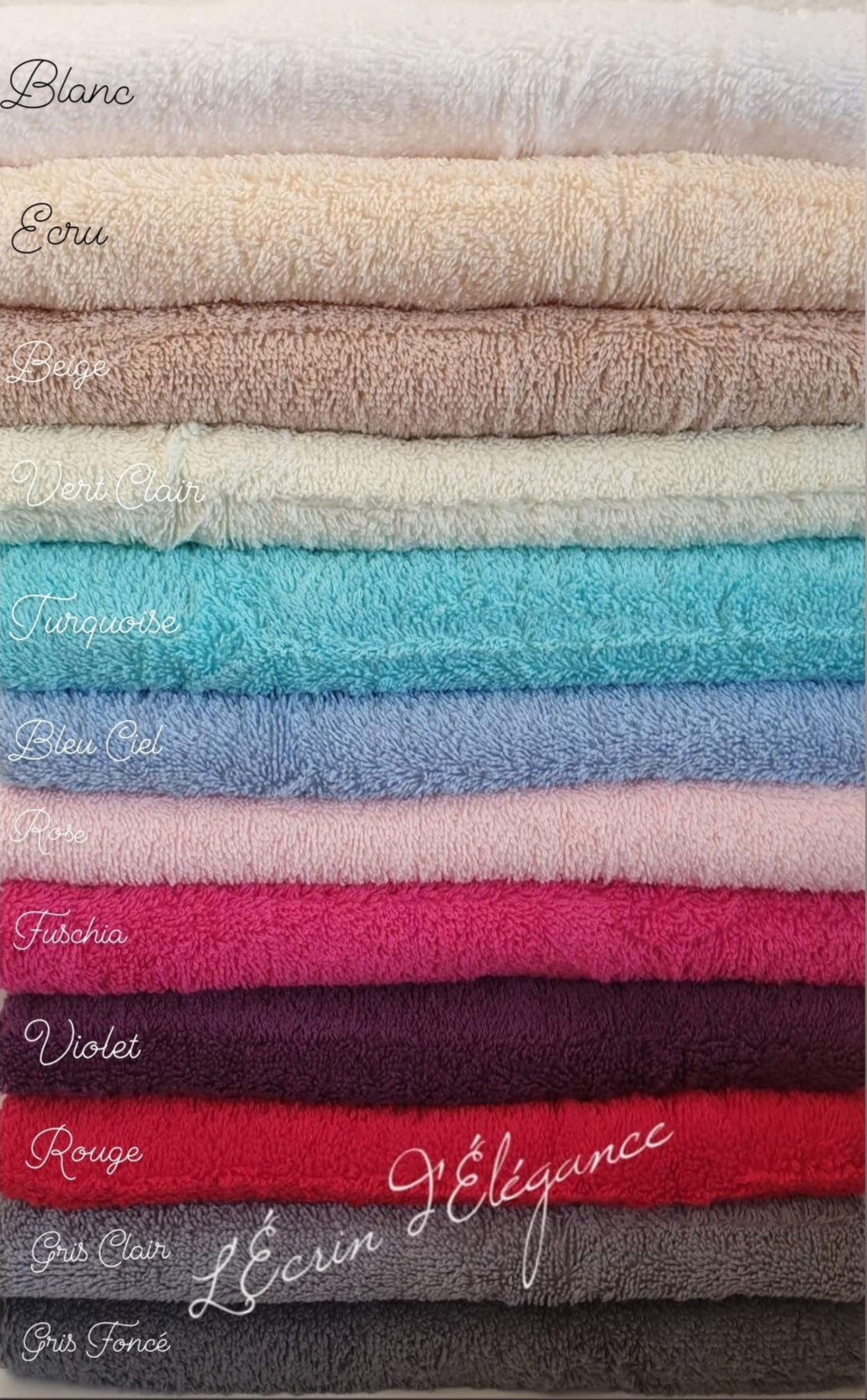 Serviettes couleurs