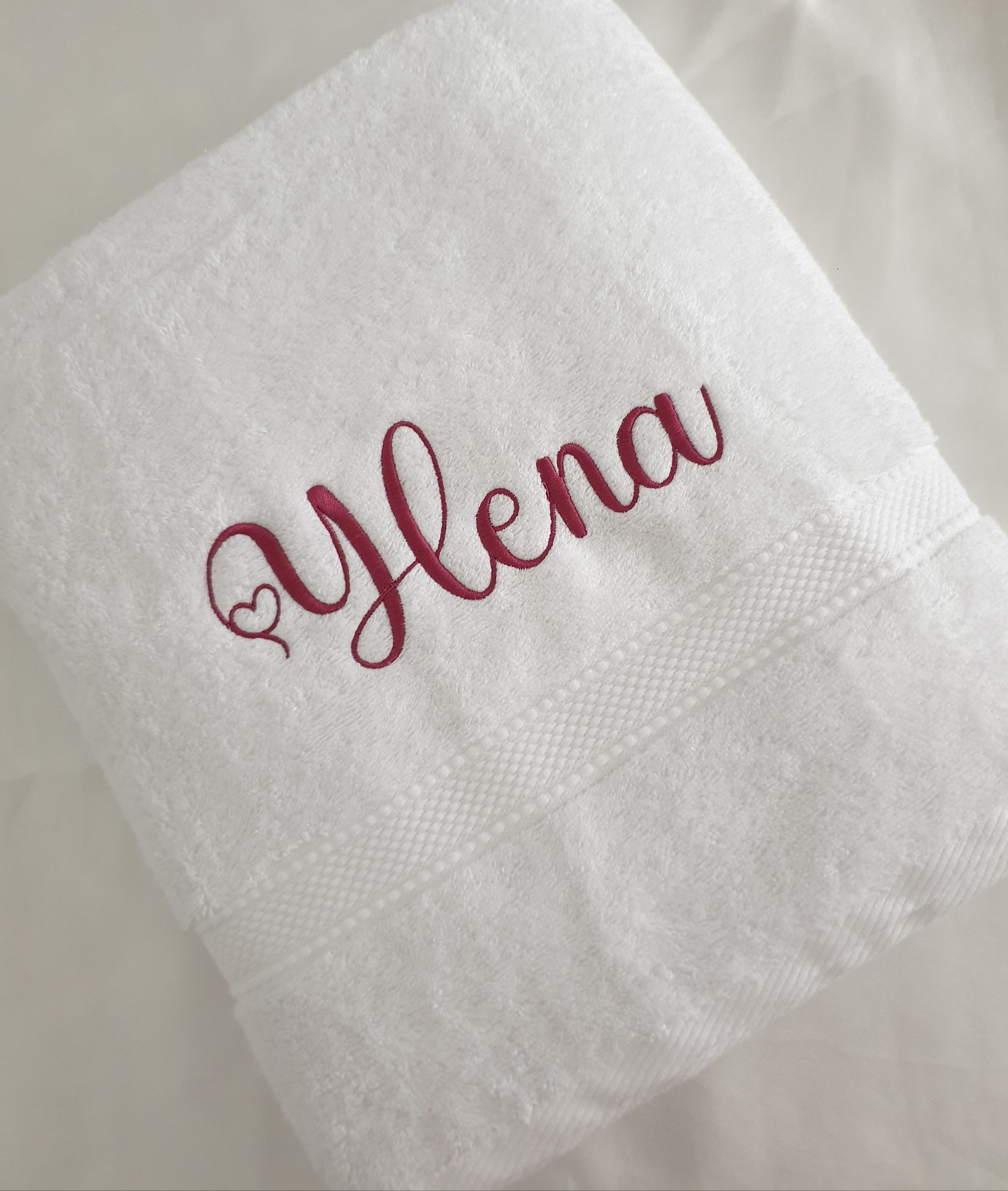drap de bain personnalisé avec prénom