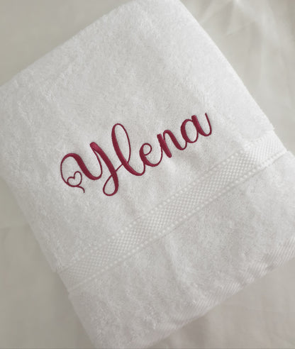 drap de bain personnalisé avec prénom
