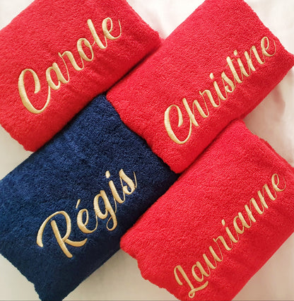 Serviette de toilette personnalisée